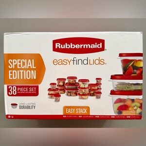Rubbermaid EasyFindLids | Assorted Food Storage Container Set | 38 pcs. | NEW